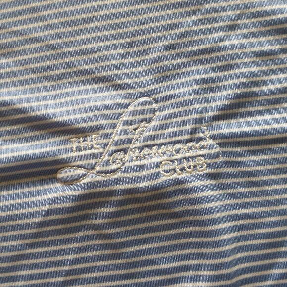 FootJoy Golf Polo. Men's Medium. Blue/White Stripe. - Picture 4 of 7